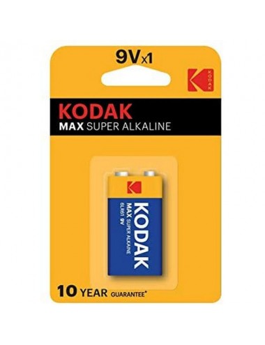 KODAK MAX PILE ALCALINE 9V LR61 2 UNITÉ