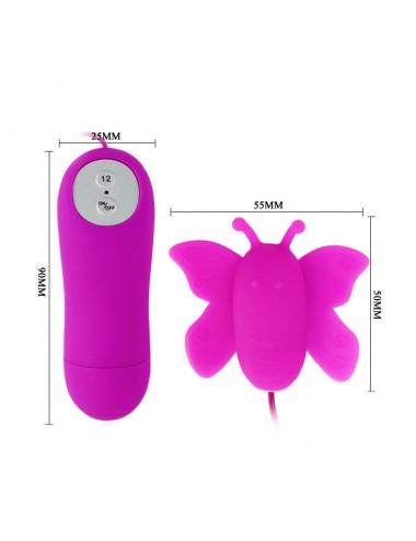 BAILE - LOVE EGGS STIMULATEUR DE CLITORIS PAPILLON 12 VITESSES TÉLÉCOMMANDE LILAS