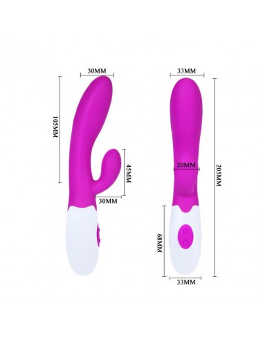 PRETTY LOVE - FLIRTATION VIBRATEUR ALVIS AVEC STIMULATEUR DE CLITORIS