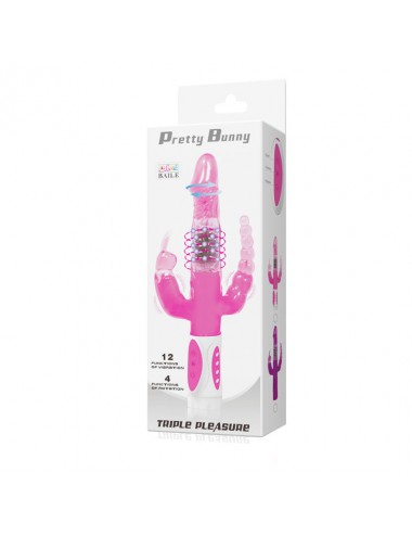 BAILE PRETTY BUNNY TRIPLE VIBRADOR ROTADOR