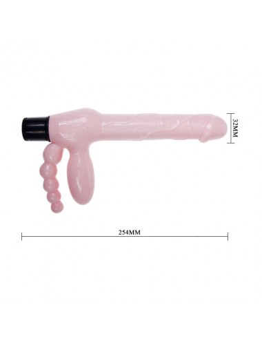 BAILE - HARNAIS SANS CORDE TPR AVEC VIBRATION ET STIMULATION ANAL 25.4 CM