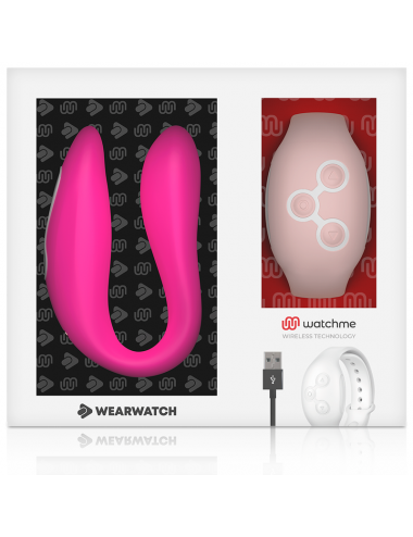 WEARWATCH - VIBRATEUR WATCHME DOUBLE TECHNOLOGIE FUCHSIA / ROSE