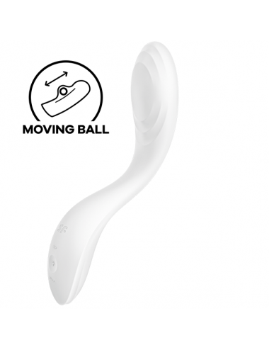 VIBRATEUR POINT G SATISFYER RRROLLING PLEASURE - BLANC