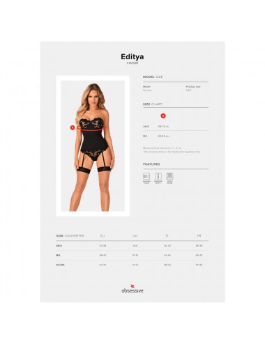 OBSESSIF EDITYA CORSET TAILLE XS/S