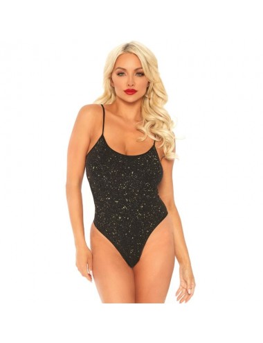 LEG AVENUE TEDDY NOIR AVEC LUREX DORÉ TU