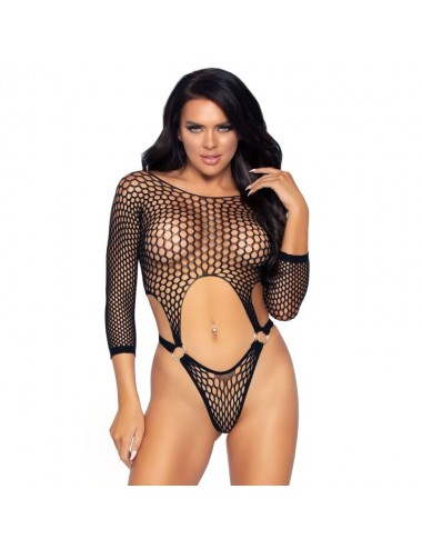 LEG AVENUE TOP BODY AVEC LINGERIE AU DOS TAILLE UNIQUE - NOIR