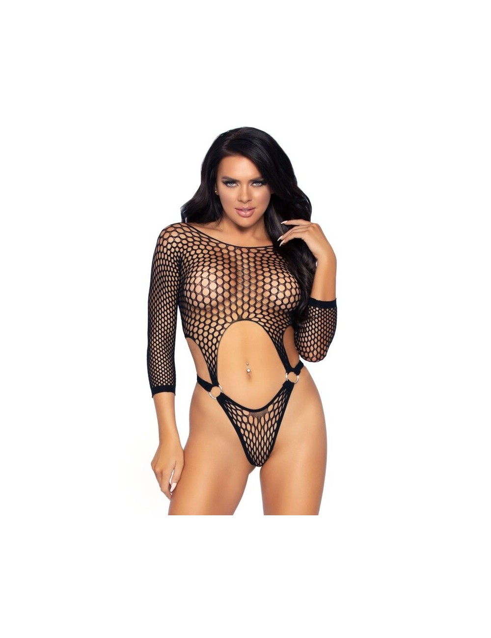 LEG AVENUE TOP BODY AVEC LINGERIE AU DOS TAILLE UNIQUE - NOIR