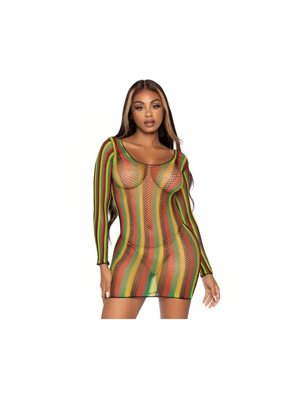 ROBE COURTE LEG AVENUE RASTA TAILLE UNIQUE