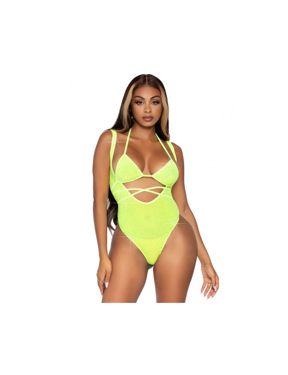 LEG AVENUE HAUT DE BIKINI ET BODY TAILLE UNIQUE