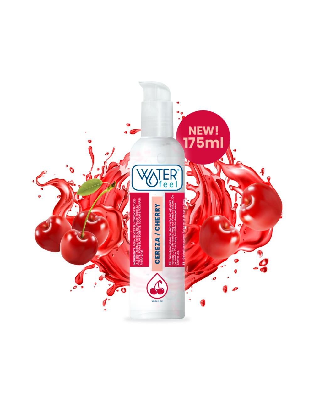 WATERFEEL CERISE LUBRIFIANT A BASE D''EAU 175 ML