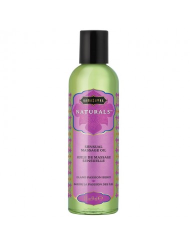 HUILE DE MASSAGE NATURELLE AUX BAIES DE LA PASSION DE L''ÎLE DE KAMASUTRA 59 ML