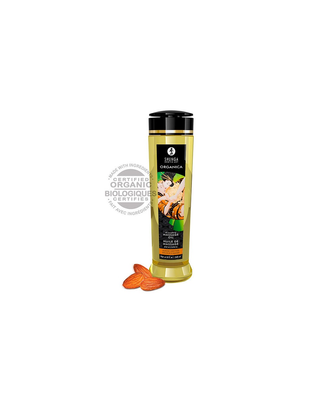 HUILE DE MASSAGE SHUNGA KISSABLE ORGANICA 240ML HUILE DE MASSAGE SHUNGA KISSABLE ORGANICA 240ML