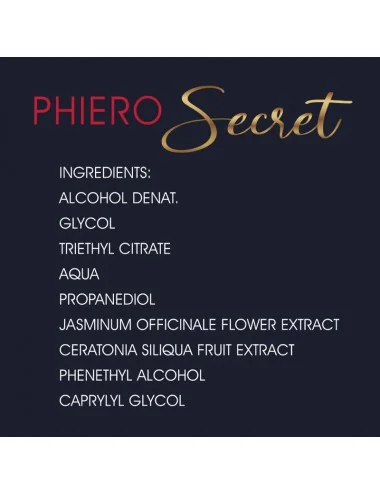 500 COSMETICS - PHIERO SECRET COMBINAISON NATURELLE SANS ODEUR D''HORMONES SEXUELLES FÉMININES 15 ML