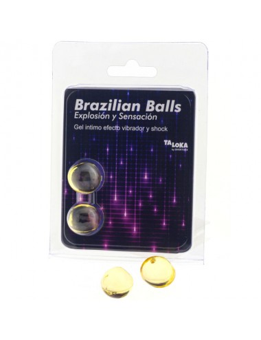 TALOKA - 2 BALLES BRÉSILIENNES GEL EXCITANT VIBRANT & EFFET CHOC