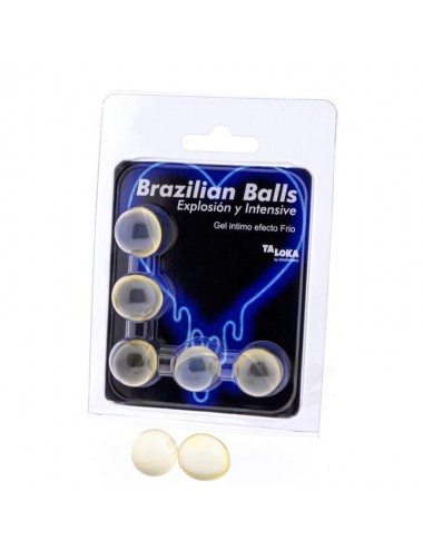 TALOKA - 5 BALLES BRÉSILIENNES GEL EXCITANT EFFET FROID ET VIBRANT