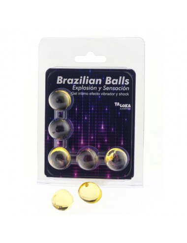 TALOKA - 5 BALLES BRÉSILIENNES VIBRANTES ET GEL EXCITANT EFFET CHOC