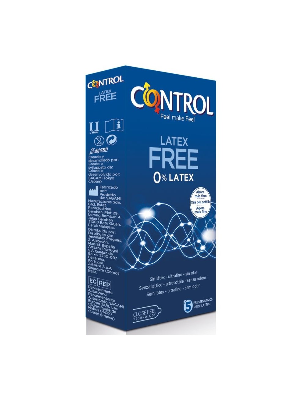 CONTROL FREE SIN LATEX  5 UNID