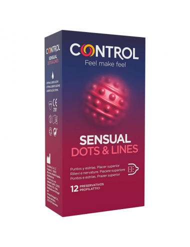 CONTROL SENSUAL DOTS & LINES PUNTOS Y ESTRIAS 12 UDS