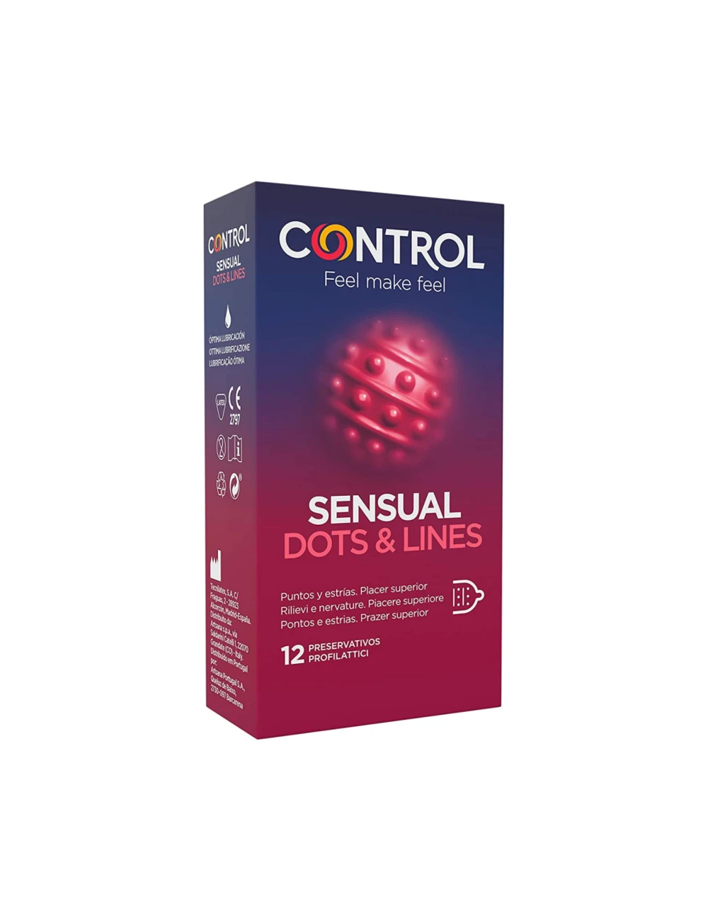 CONTROL SENSUAL DOTS & LINES PUNTOS Y ESTRIAS 12 UDS CONTROL SENSUAL DOTS & LINES PUNTOS Y ESTRIAS 12 UDS