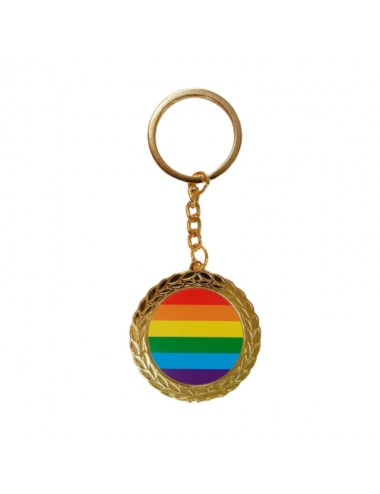 PRIDE - PORTE-CLÉS ROND DRAPEAU LGBT