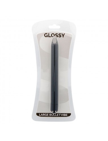 GLOSSY SLIM VIBRADOR NEGRO