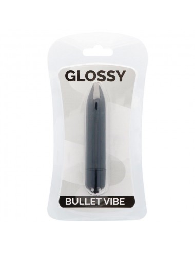 GLOSSY THIN VIBRADOR NEGRO