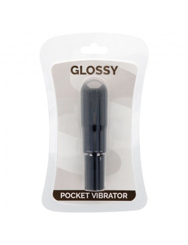 GLOSSY POCKET VIBRADOR NEGRO