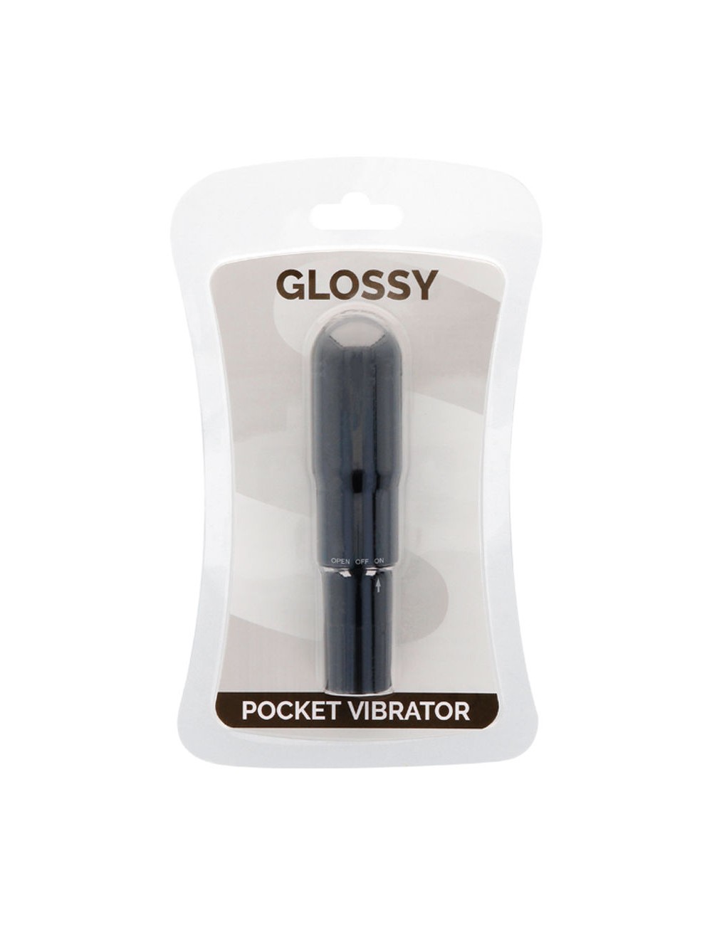 GLOSSY POCKET VIBRADOR NEGRO