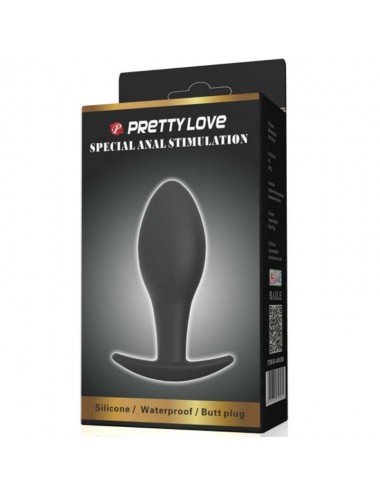 PRETTY LOVE - PLUG ANAL ANCRE EN SILICONE 8.5 CM NOIR