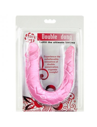 BAILE DOUBLE DONG DILDO DOBLE ROSA