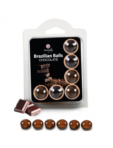 SECRETPLAY SET 6 BALLES BRÉSILIENS CHOCOLAT