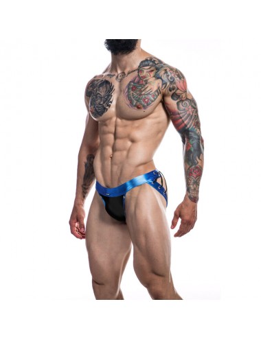 CUT4MEN - JOCKSTRAP DESIRE CUIRETTE BLEU XL