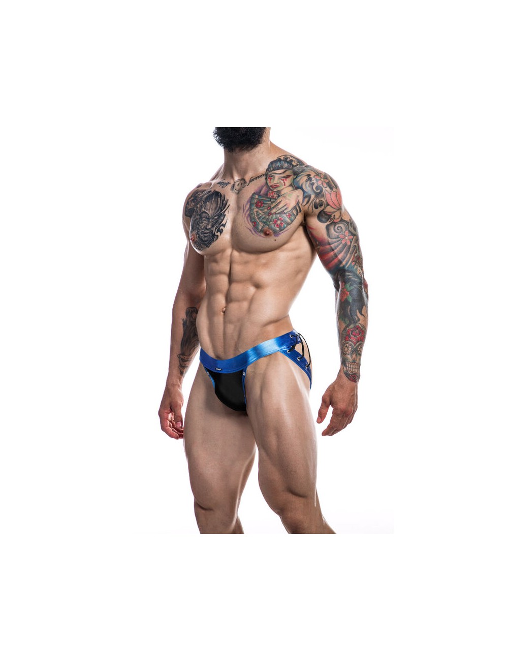 CUT4MEN - JOCKSTRAP DESIRE CUIRETTE BLEU XL