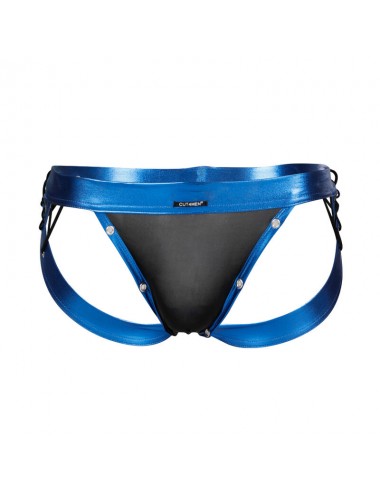 CUT4MEN - JOCKSTRAP DESIRE CUIRETTE BLEU XL