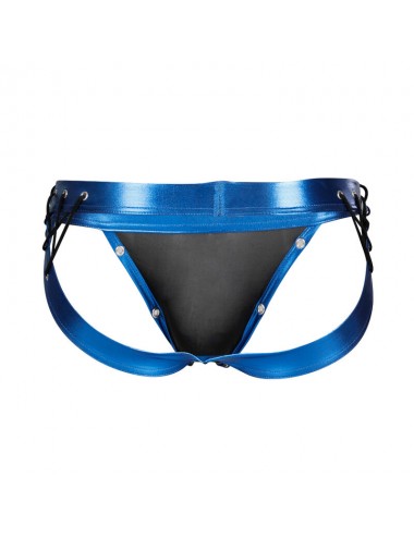 CUT4MEN - JOCKSTRAP DESIRE CUIRETTE BLEU XL