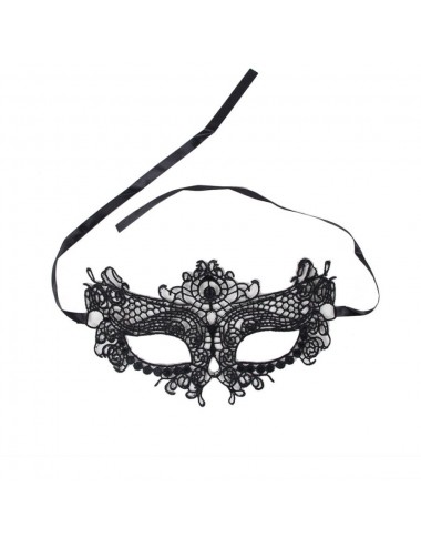 MASQUE QUEEN LINGERIE DENTELLE NOIRE TAILLE UNIQUE