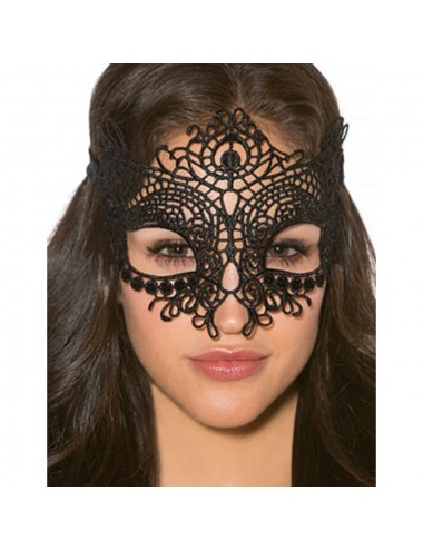 MASQUE QUEEN LINGERIE DENTELLE NOIRE TAILLE UNIQUE