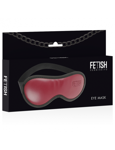 FETISH SUBMISSIVE DARK ROOM - MASQUE EN CUIR VÉGAN AVEC DOUBLURE EN NÉOPRÈNE