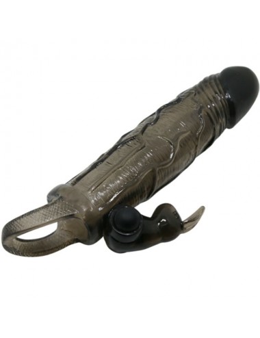 BAILE - COUVRE-PÉNIS BRAVE MAN AVEC LAPIN NOIR 16.5 CM