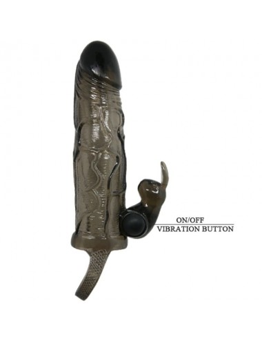 BAILE - COUVRE-PÉNIS BRAVE MAN AVEC LAPIN NOIR 16.5 CM