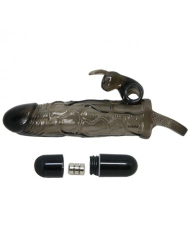 BAILE - COUVRE-PÉNIS BRAVE MAN AVEC LAPIN NOIR 16.5 CM