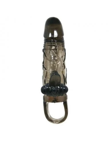 BRAVE MAN FUNDA PENE ANAL Y CLITORIS VIBRADOR 16.5 CM NEGRO