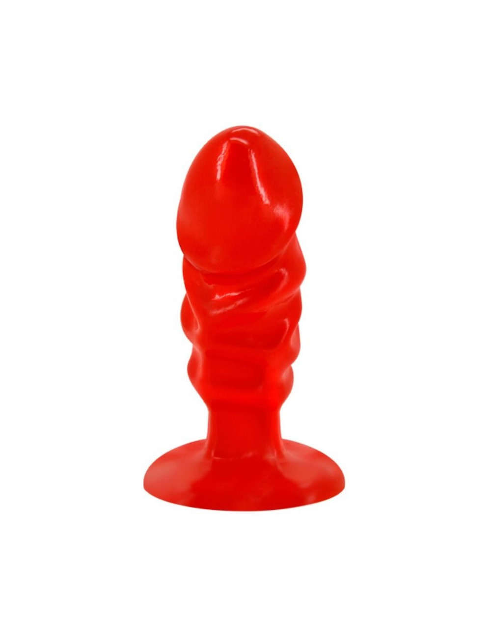 BAILE PLUG ANAL UNISEX CON VENTOSA ROJO