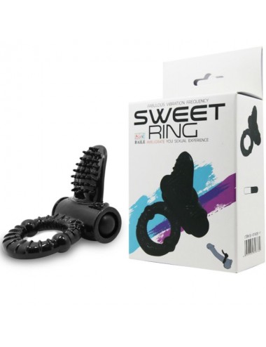 SWEET RING ANILLO VIBRADOR CON RABBIT TEXTURADO