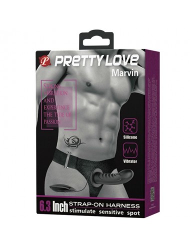 PRETTY LOVE - SANGLE MARVIN AVEC VIBRATION ET GODE CREUX