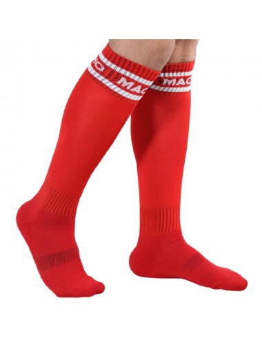 MACHO - CHAUSSETTES LONGUES TAILLE UNIQUE ROUGE