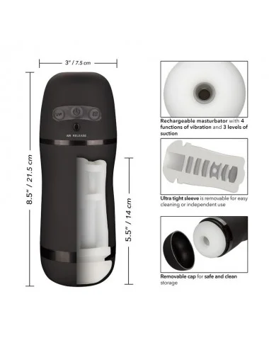 CALEXOTICS - MASTURBATEUR À PUISSANCE OPTIMALE AVEC VIBRATIONS ET ONDES STIMULANTES