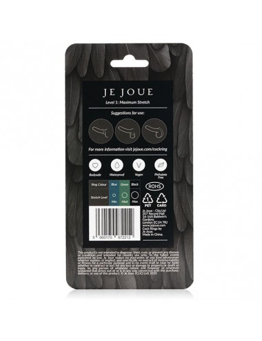 JE JOUE - ANNEAU PÉNIAL EN SILICONE  EXTENSION MAXIMALE - NOIR