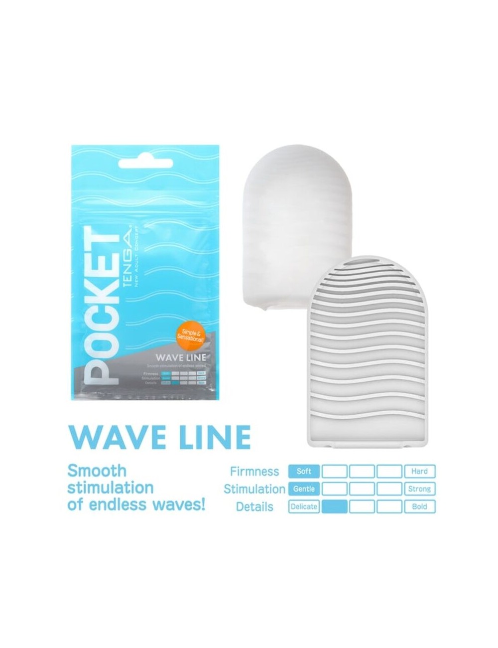 TENGA WAVE LINE MASTURBADOR POCKET