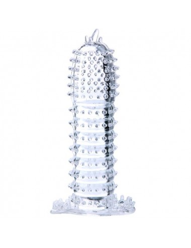 PENIS SLEEVE WITH STIMULATING POINTS CLEAR 14 CM